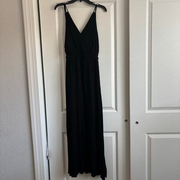 Lulus Lost in Paradise Black Maxi Dress V Neck Essential Strappy Sz S - Picture 10 of 13